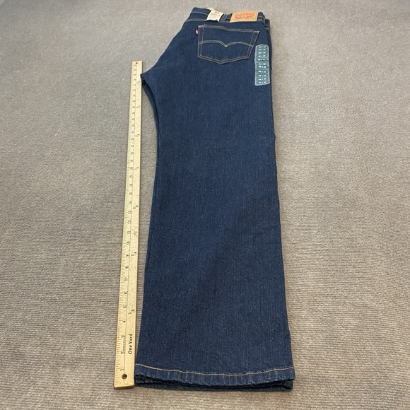 Levi's 505 Jeans Mens 40x32 Straight Leg Regular Fit Dark Wash Denim Stretch NWT - Picture 9 of 12